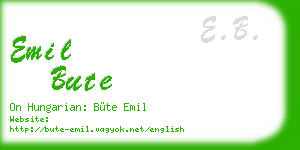 emil bute business card
