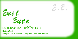 emil bute business card